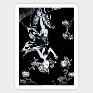 Upside Down Fairy Born in Moonless Night Sticker